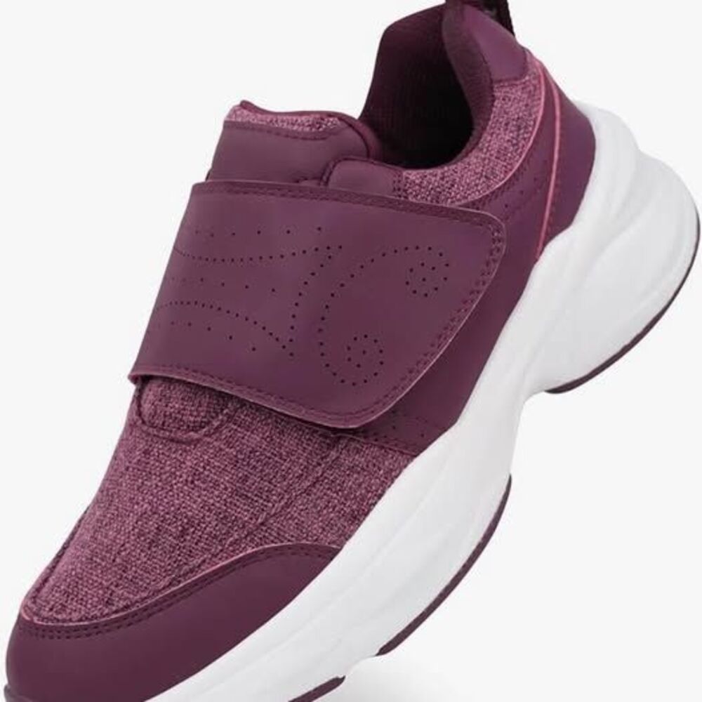 ORTOREX Women Walking Sneakers Shoes Size 7 Burgundy NWT